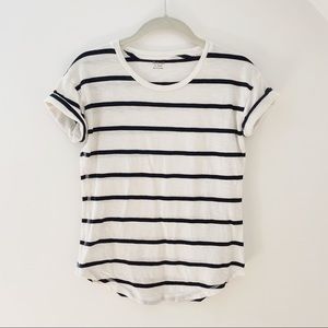 Madewell navy and white striped t-shirt